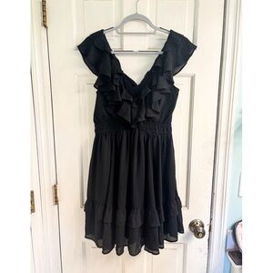 Black Ruffled Dress